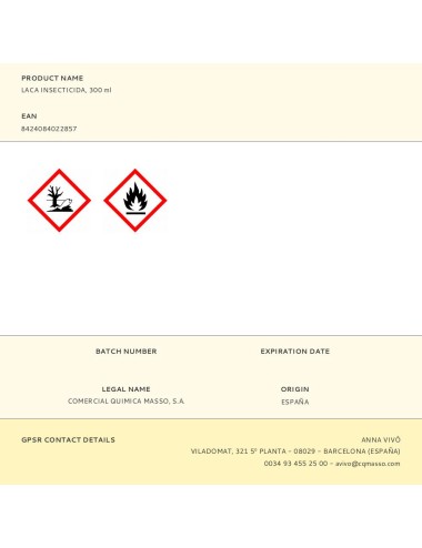 Laca insecticida, 300 ml