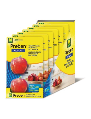 Trampa mosca de la fruta, 2 trampas + 2 recambios