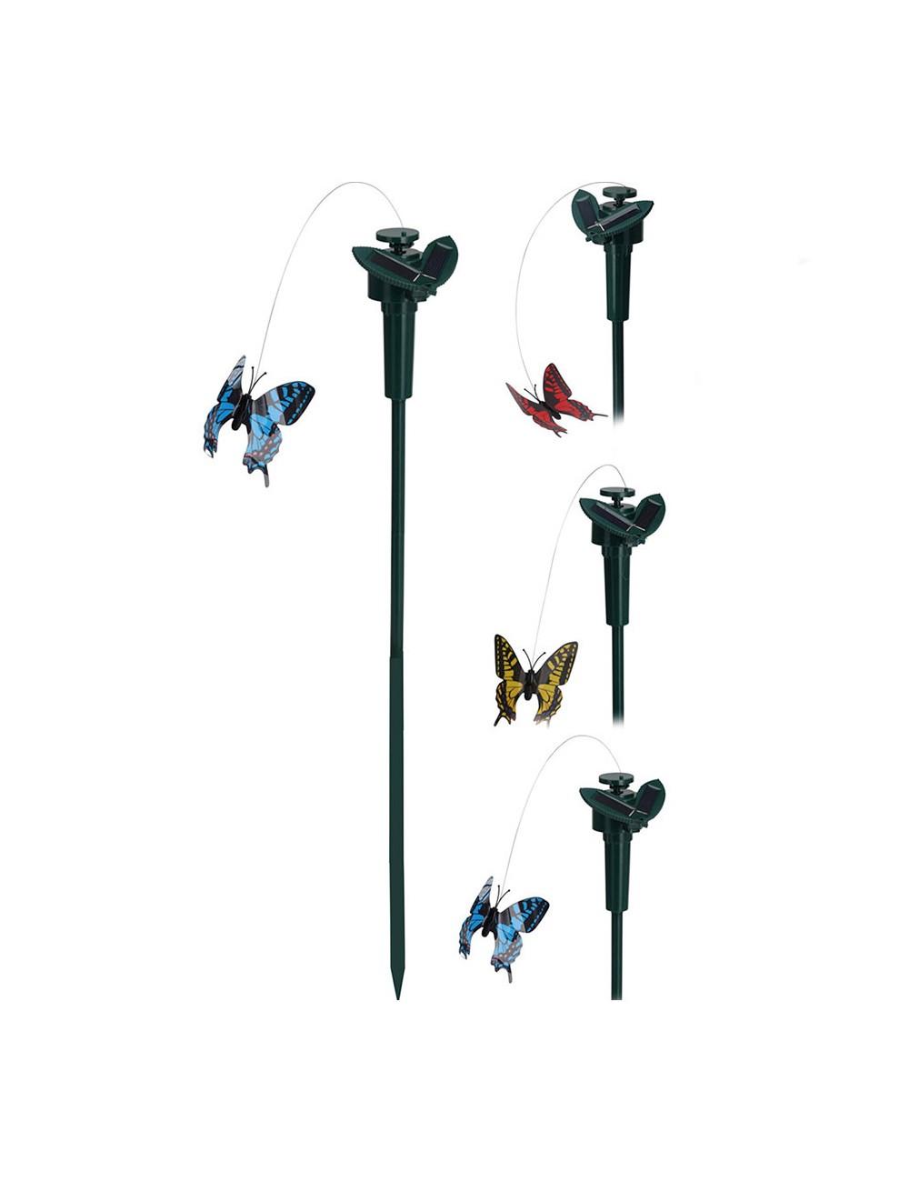 Figura stick jardin solar mariposa movimiento, colores surtidos