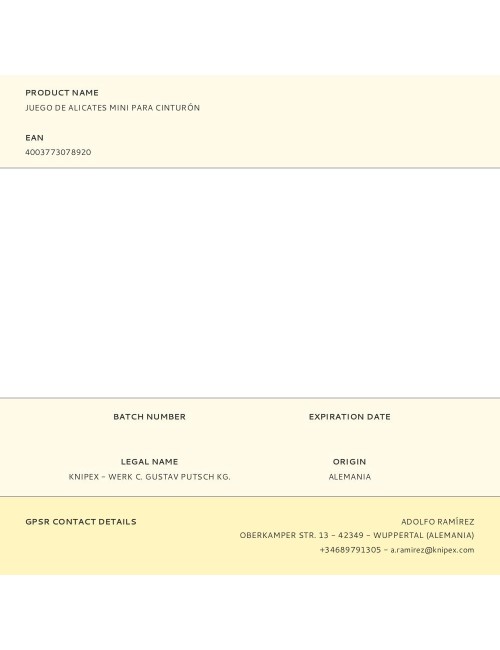 Alicates mini para cinturón, juego