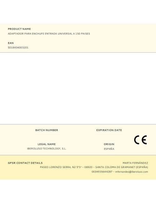 Adaptador para enchufe entrada universal a 150 paises