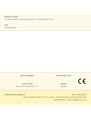 Lil larry 500 flex, linterna led 500 lm flex power bolsillo