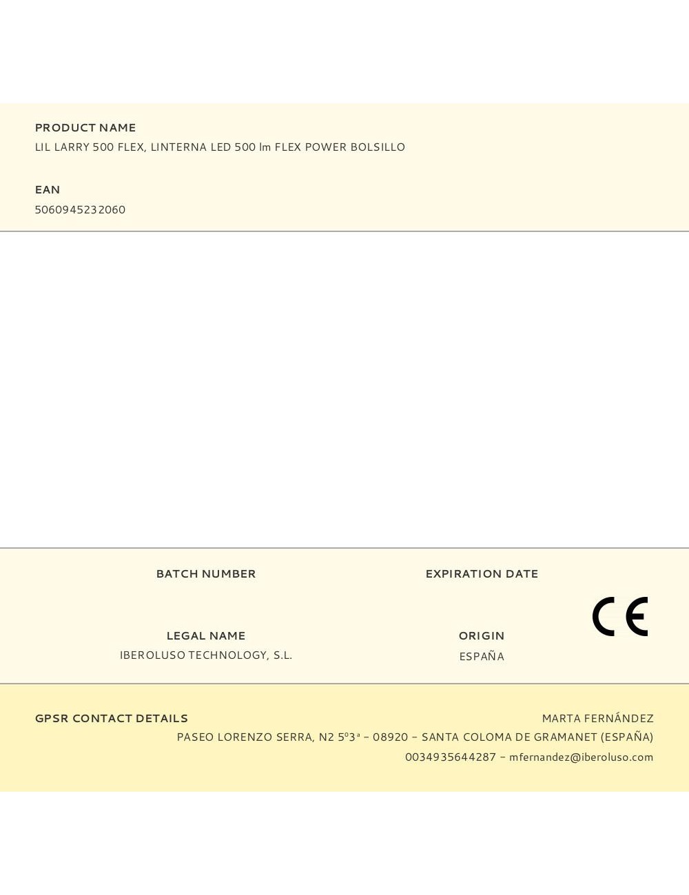 Lil larry 500 flex, linterna led 500 lm flex power bolsillo