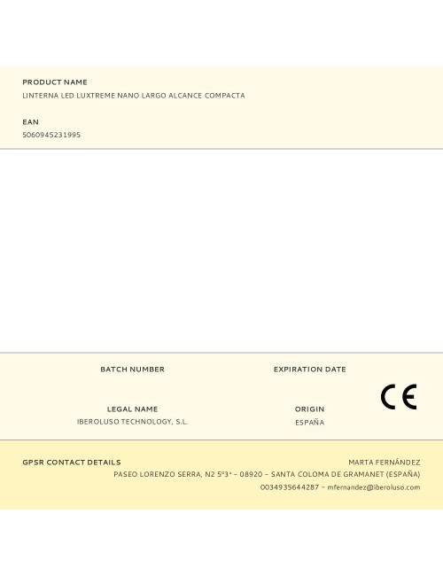 Linterna led luxtreme nano largo alcance compacta