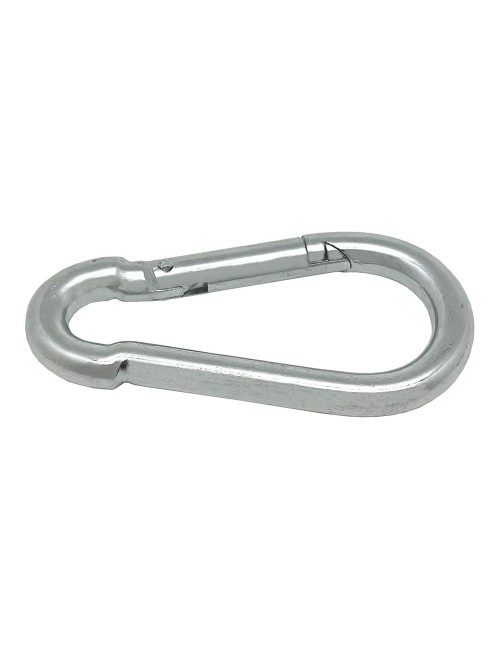 Mosquetón bombero sin seguro, msq01, acero galvanizado, 6 x 60 mm. 2 unidades