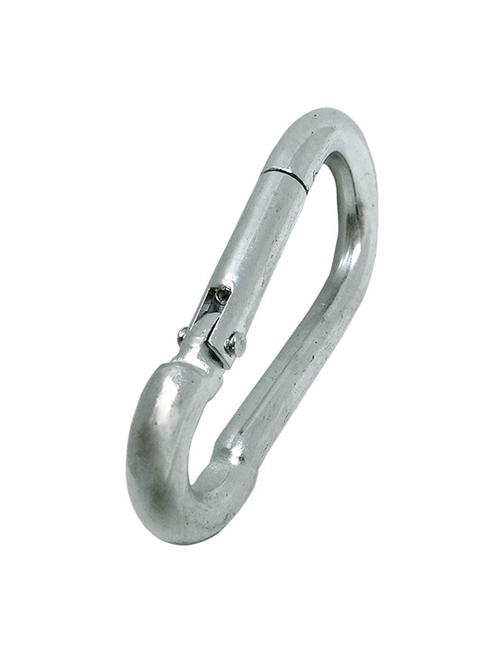 Mosquetón bombero sin seguro, msq01, acero galvanizado, 6 x 60 mm. 2 unidades