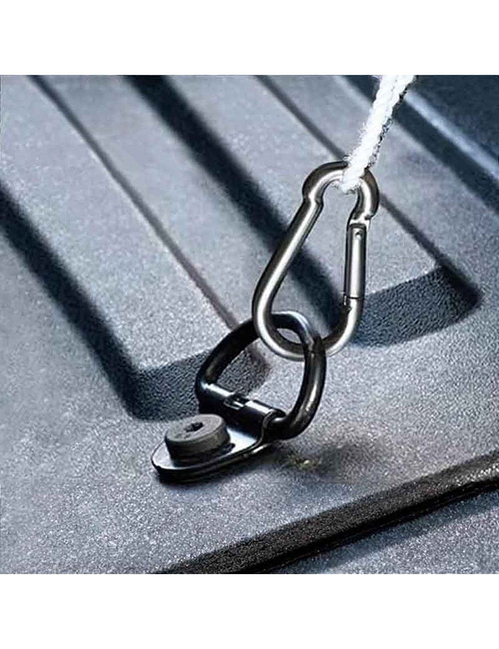 Mosquetón bombero sin seguro, msq01, acero galvanizado, 6 x 60 mm. 2 unidades