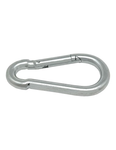 Mosquetón bombero sin seguro, msq01, acero galvanizado, 7 x 70 mm. 2 unidades