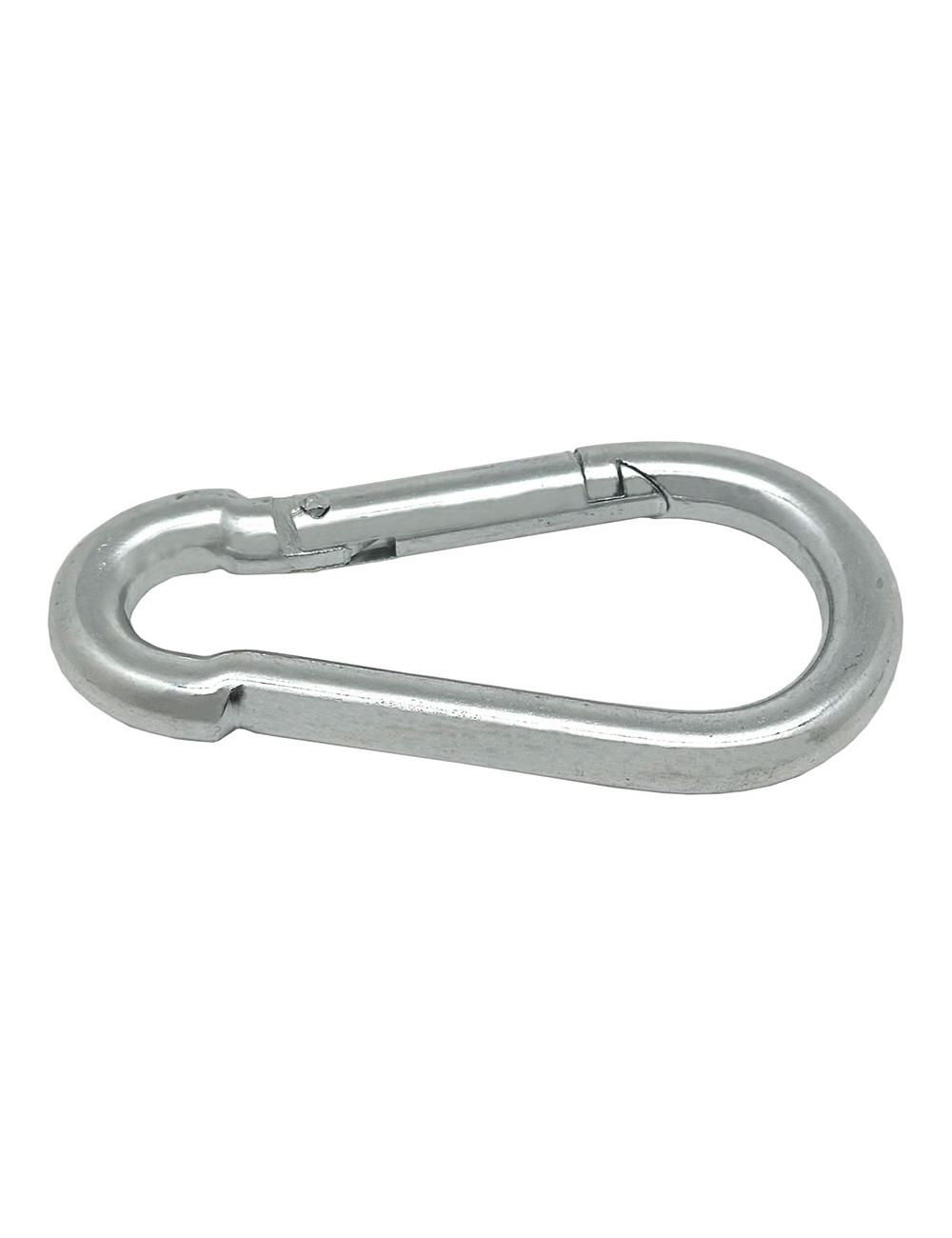 Mosquetón bombero sin seguro, msq01, acero galvanizado, 7 x 70 mm. 2 unidades