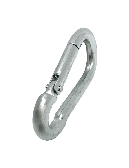 Mosquetón bombero sin seguro, msq01, acero galvanizado, 7 x 70 mm. 2 unidades