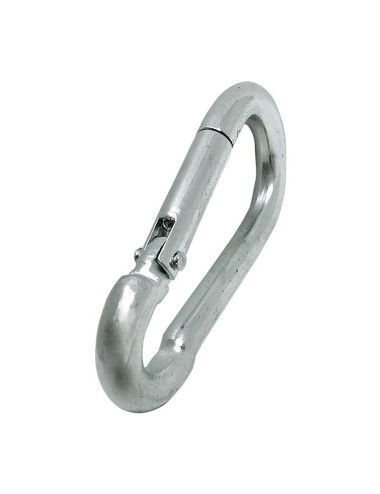 Mosquetón bombero sin seguro, msq01, acero galvanizado, 10 x 100 mm