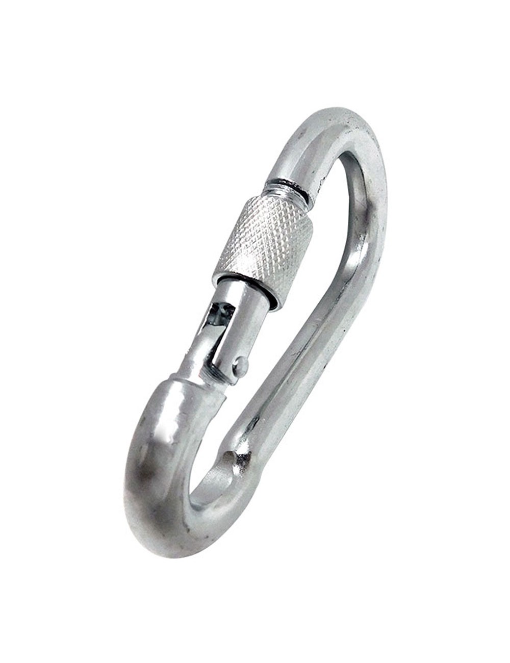 Mosquetón bombero con seguro, msq02, acero galvanizado, 6 x 60 mm. 2 unidades