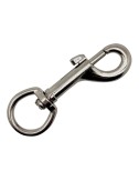 Mosquetón llavero anilla, msq05, acero niquelado, 82 mm, 3/4"