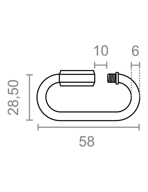 Eslabón rápido esl01, acero galvanizado, 6 mm. 2 unidades