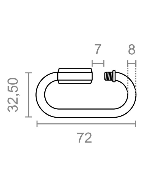 Eslabón rápido esl01, acero galvanizado, 8 mm