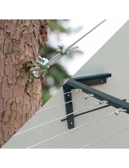 Sujetacable din-741 sjt01, acero galvanizado, m5 1/4". 2 unidades