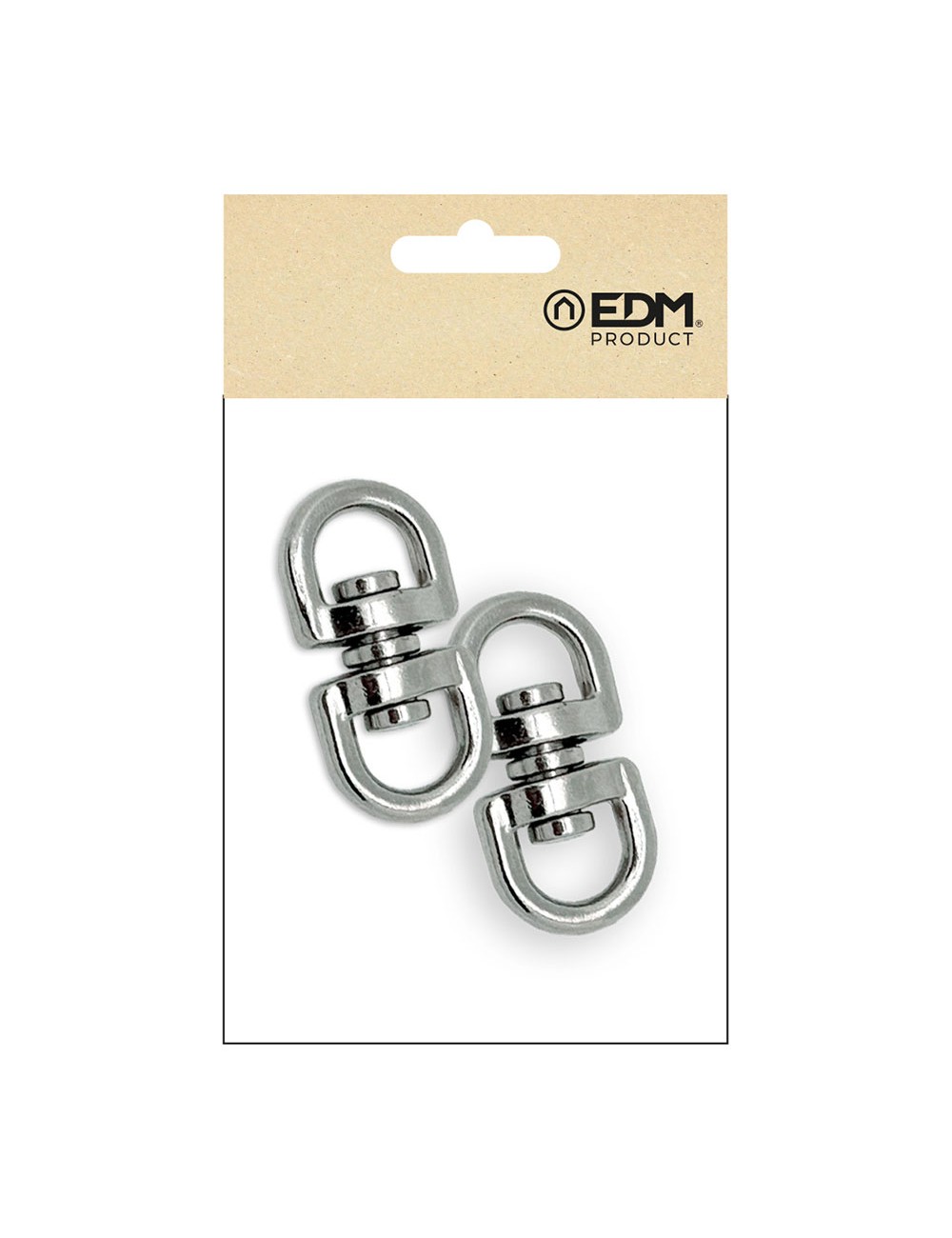 Anilla giratoria ap12, acero níquelado, 10 mm, 3/8". 2 unidades