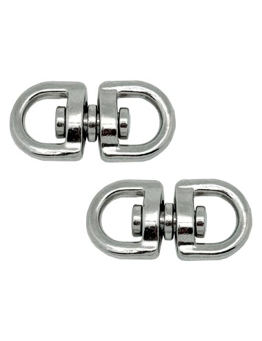 Anilla giratoria ap12, acero níquelado, 16 mm, 5/8". 2 unidades