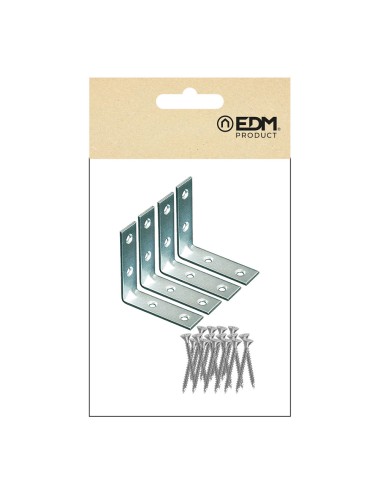 Ángulo refuerzo an02, acero zincado, 30 x 30 x 15 mm. 4 unidades