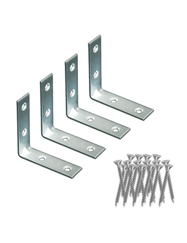 Ángulo refuerzo an02, acero zincado, 50 x 50 x 15 mm. 4 unidades