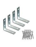 Ángulo refuerzo an02, acero zincado, 60 x 60 x 15 mm. 4 unidades