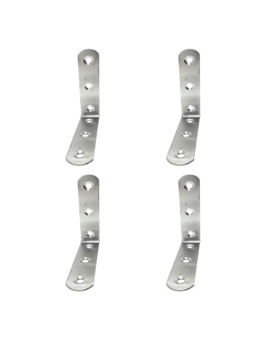 Ángulo refuerzo an24, acero inoxidable, 80 x 80 x 19 mm. 4 unidades