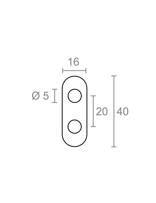 Placa recta unión plc14, acero inoxidable, 40 x 16 x 1,5 mm. 4 unidades