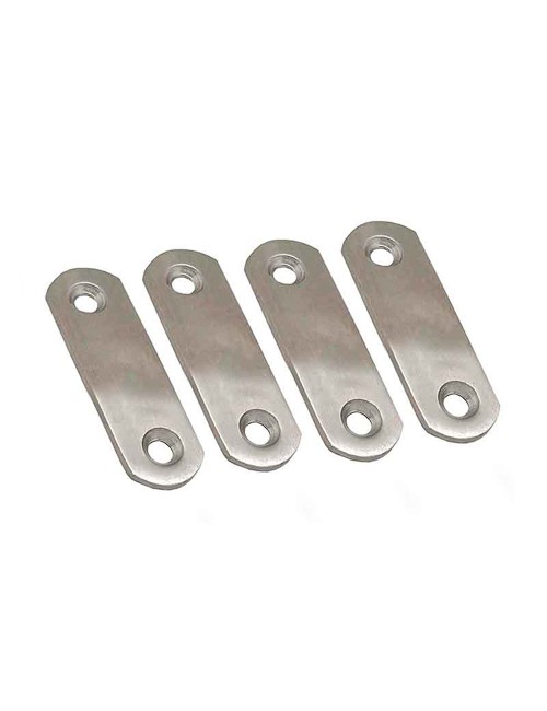 Placa recta unión plc14, acero inoxidable, 60 x 16 x 1,5 mm. 4 unidades