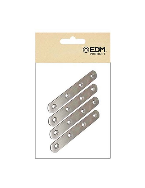 Placa recta unión plc14, acero inoxidable, 100 x 19 x 2 mm. 4 unidades
