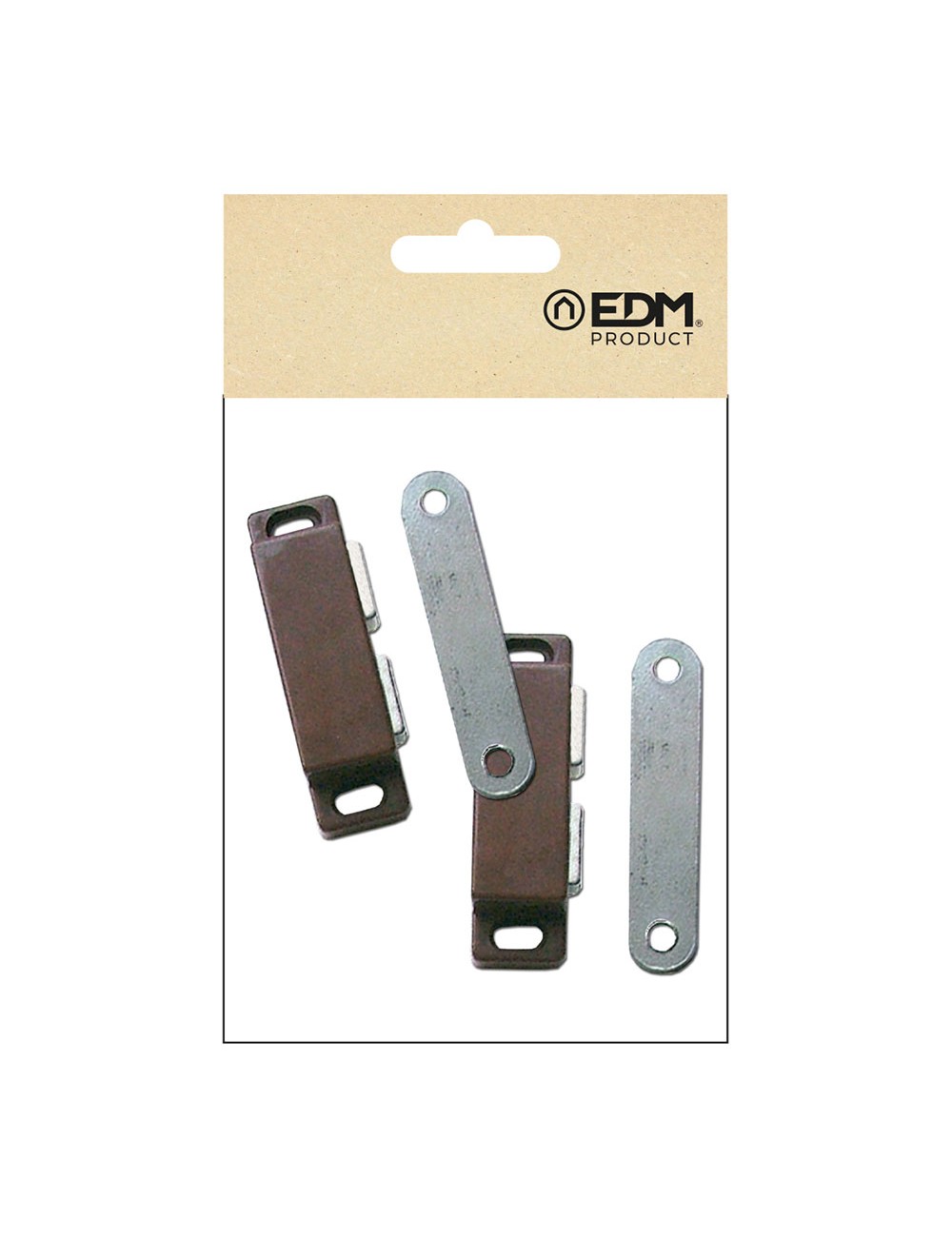 Cierre magnético im02, marrón, 56 x 18 mm, 2 unidades