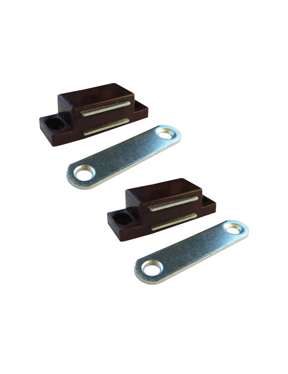 Cierre magnético im02, marrón, 42 x 18 mm, 2 unidades