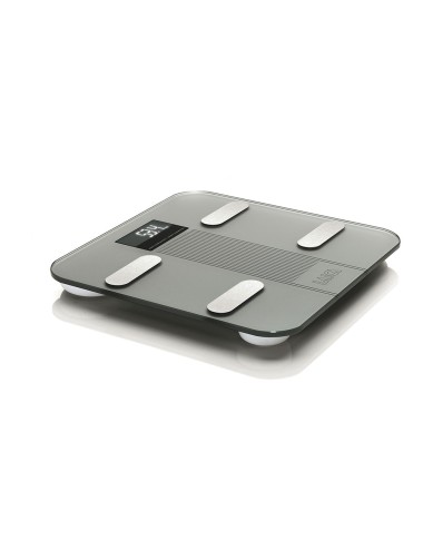 Bascula de baño smart bluetooth con cálculo de la composición corporal, color plateado, 180 kg