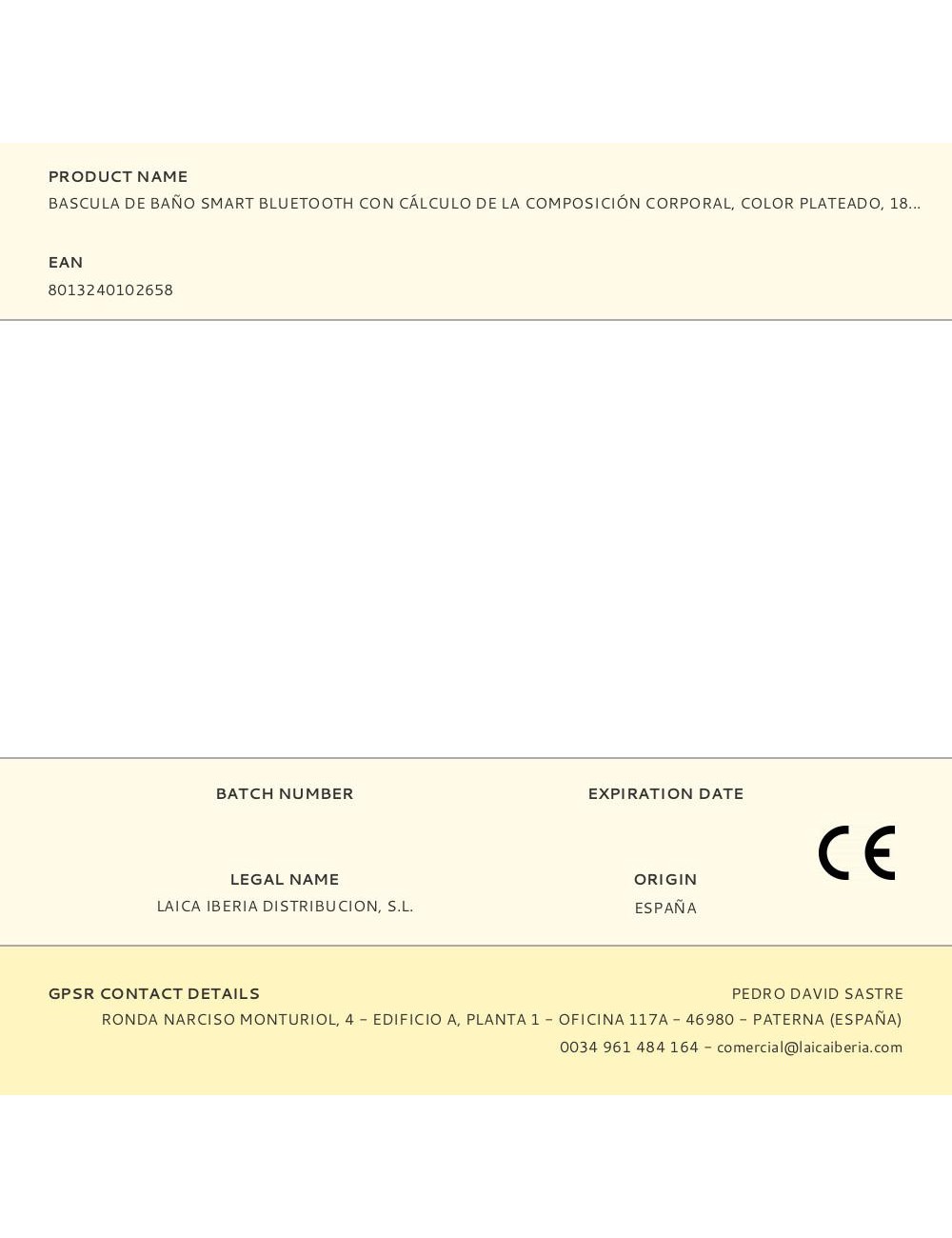 Bascula de baño smart bluetooth con cálculo de la composición corporal, color plateado, 180 kg