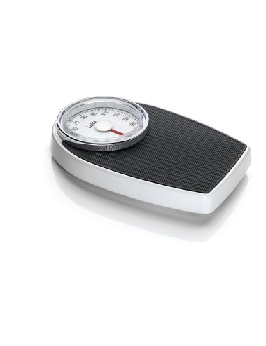Báscula de baño analógica blanco / negro, máximo 150 kg