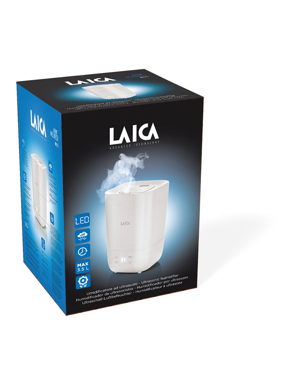 Humidificador a ultrasonidos y difusor de esencias silencioso 23 w