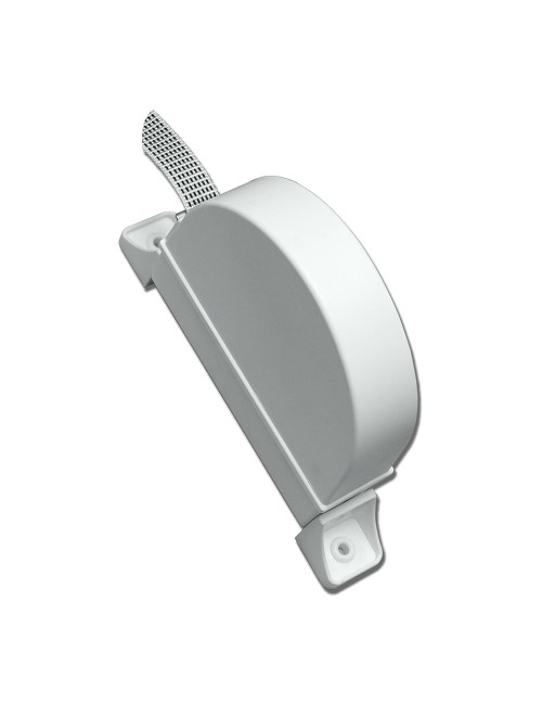 Recogedor exterior abatible pr02 18 mm blanco, 175 x 32 x 120 mm