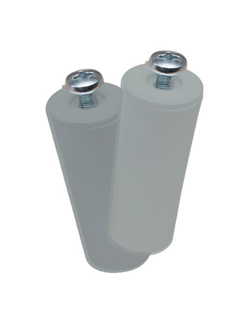 Tope persiana pr08, gris 40 mm 2 unidades