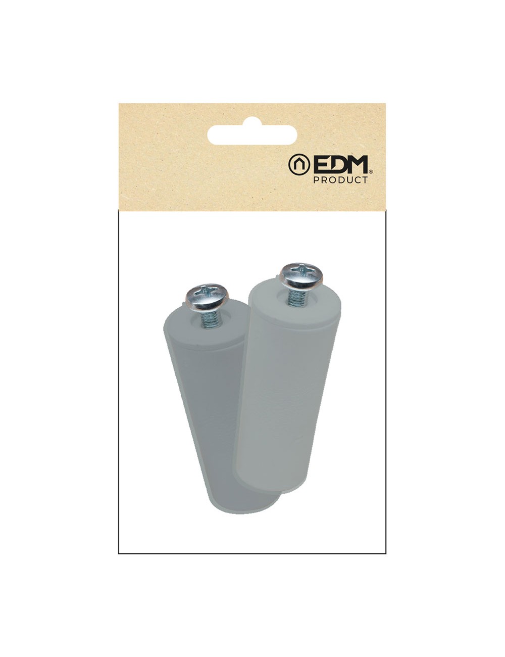 Tope persiana pr08, gris 40 mm 2 unidades