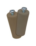 Tope persiana pr08, marrón 40 mm 2 unidades