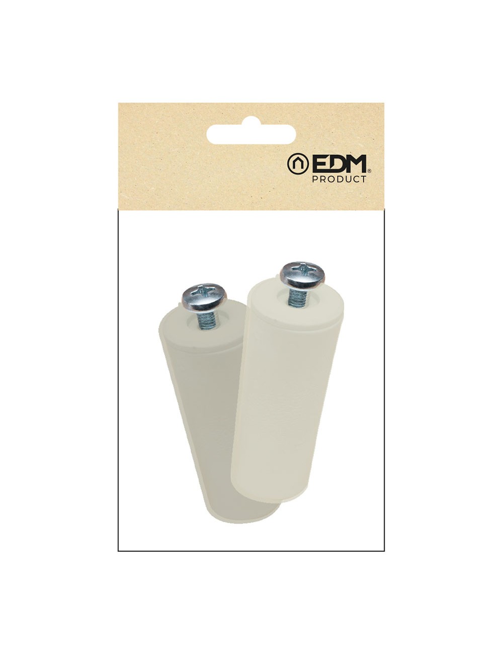 Tope persiana pr08, marfil 40 mm 2 unidades