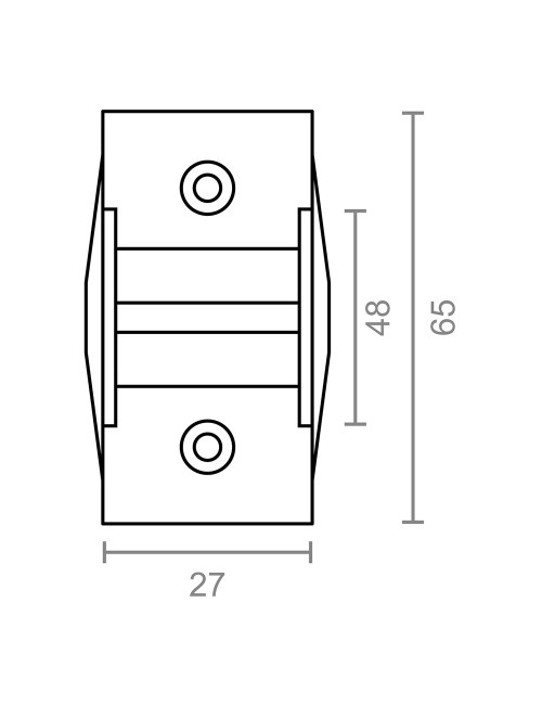 Guia cinta persiana metálica pr11 acabado blanco
