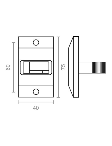 Guia cinta oscilante con muelle pr28 blanco, 75 x 40 mm