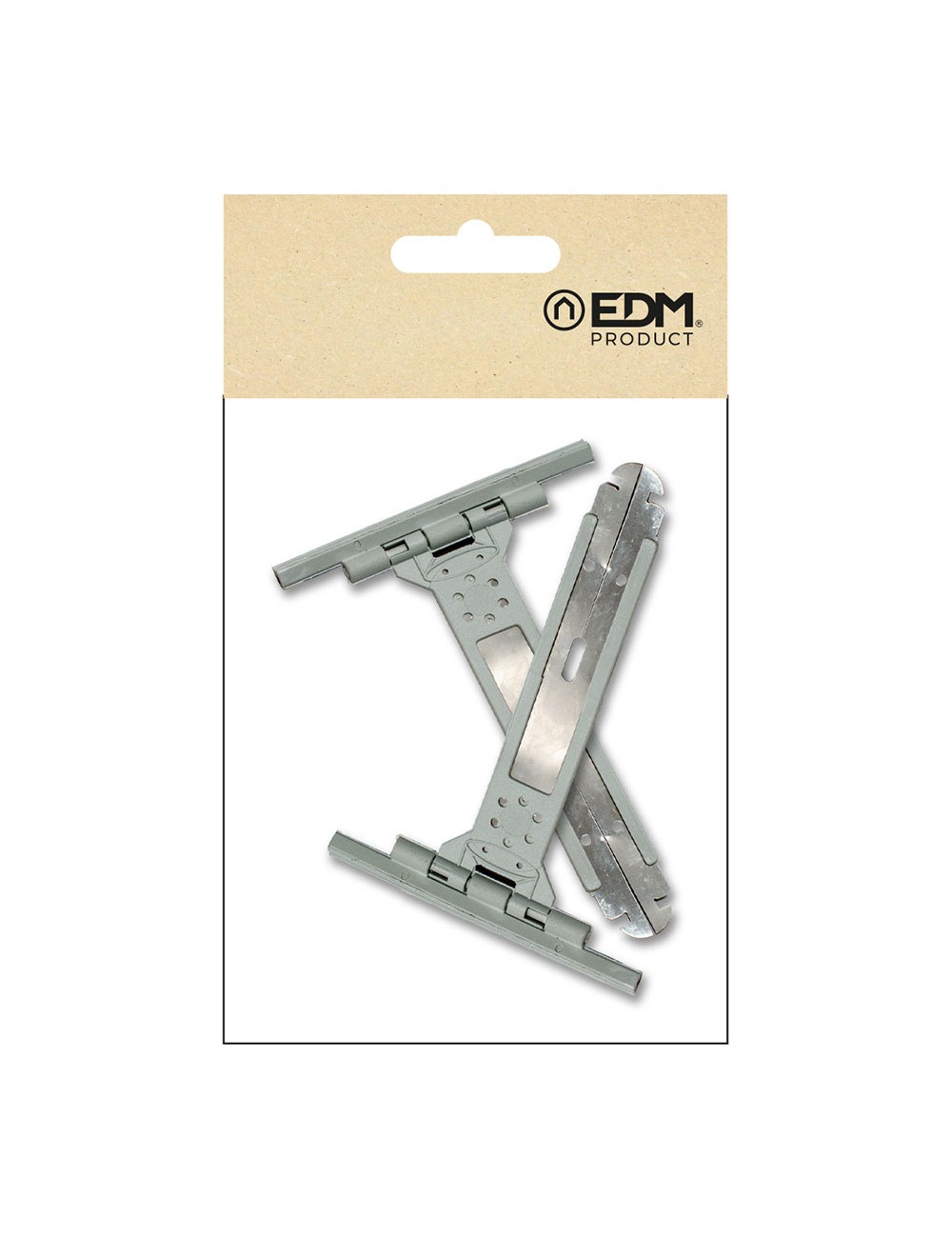 Tirante con fleje pr18 gris, 150 x 105 x 10 mm. 2 unidades