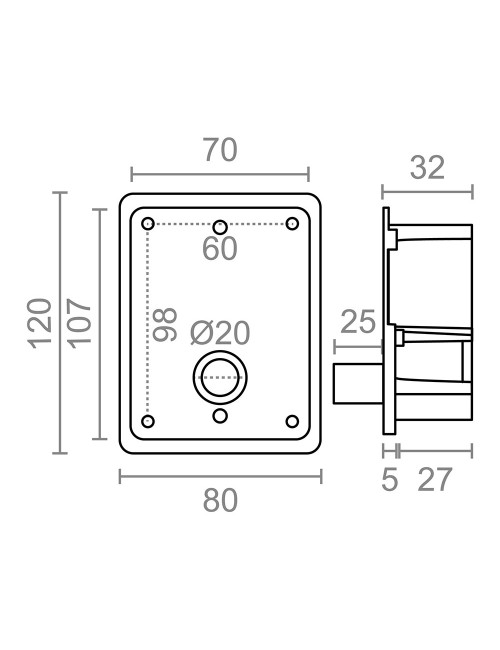 Torno persiana empotrado pr27 40 kg blanco