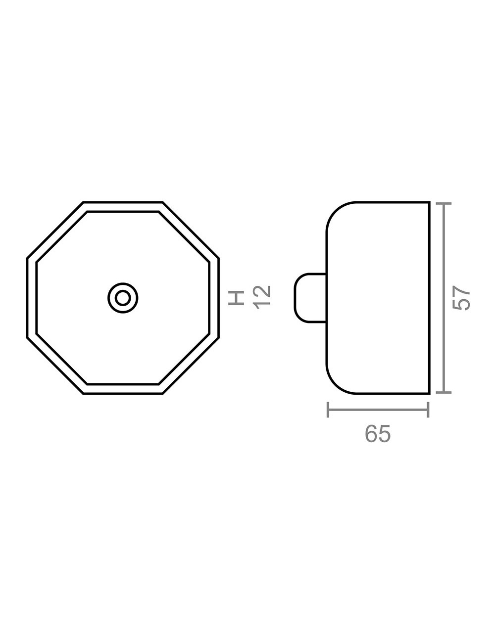 Contera metálica pr20 zincado 57 mm