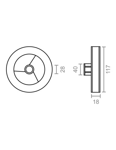 Polea plastico pr21 negro para rodamiento cinta 18 mm