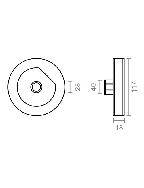 Polea plástico espiga pr21 negro para rodamiento cinta 18 mm