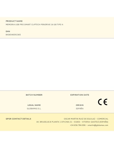 Memoria usb pro smart cliptech pendrive 16 gb tipo a