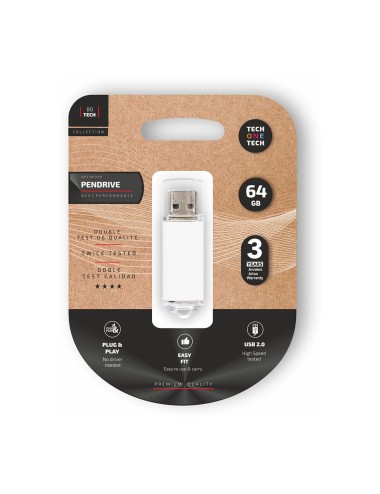 Memoria usb 2.0 basic white pendrive 64 gb
