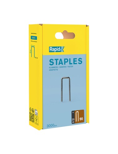 Grapa estrecha serie 90 / 20 mm galvanizada, 3000 uds